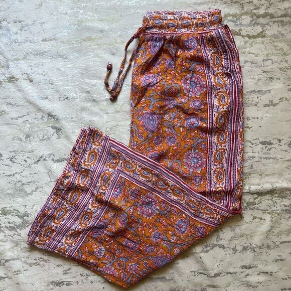 Rachel Roy Paisley Lounge Crop Pants - Picture 8 of 9